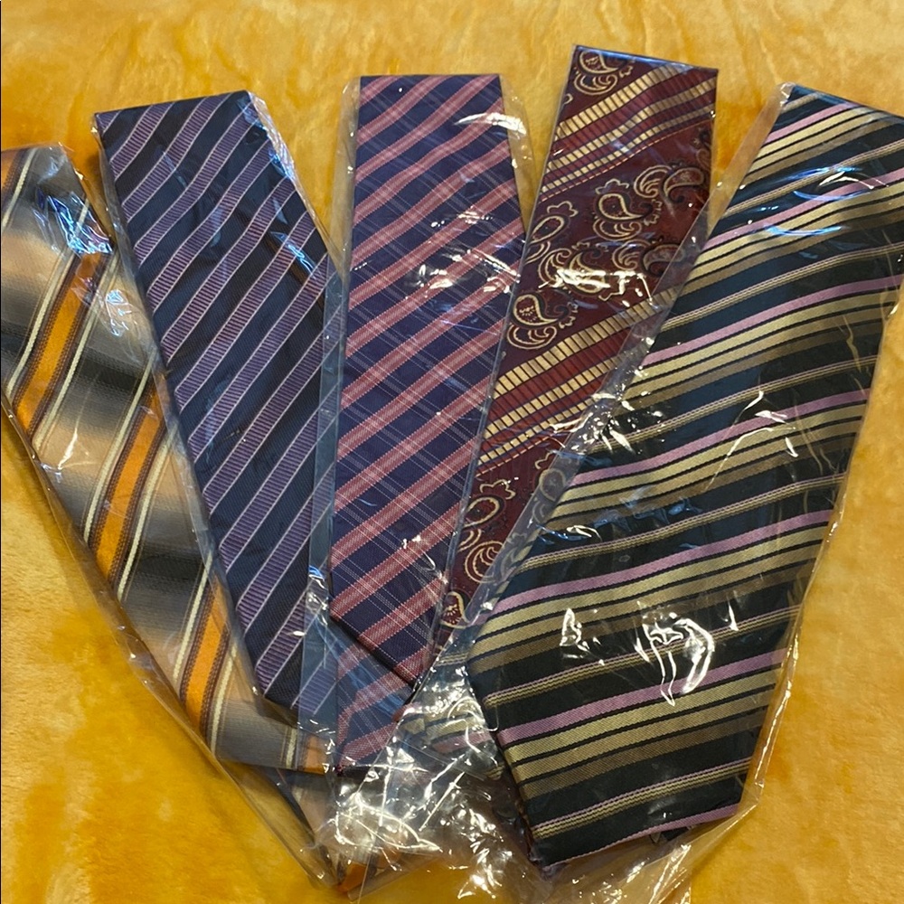 Elegant Striped and Paisley Men's Ties Set